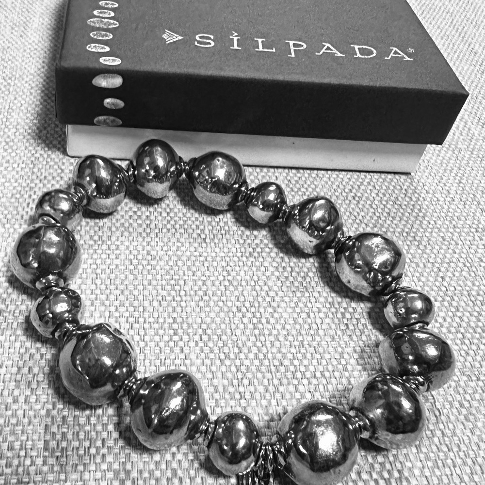 Silpada Atmospheric Stretch Bracelet .925 Sterling Silver B1998 - Picture 4 of 5